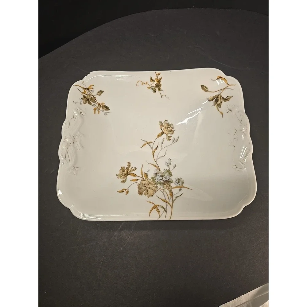 Antique Theodore Haviland Limoges Old Blackberry Rectangular‎ Serving Bowl